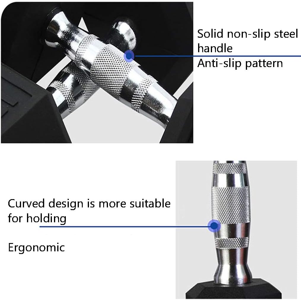 Dumbbells Set,Household Hexagonal Encapsulated Pure Iron Dumbbell Fitness Equipment, Gym Men And Women Pure Steel Handle