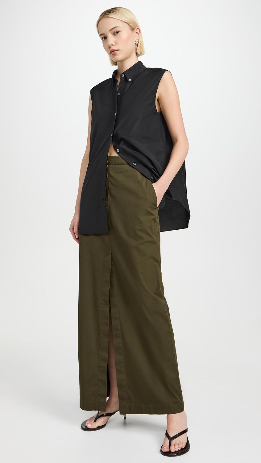 Theory Women's Front Vented Maxi Skirt