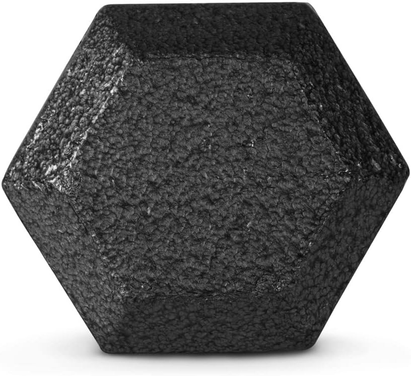 WF Athletic Supply 5-25 Lb Cast Iron Dumbbells Set with A Frame Storage Rack, Solid Gray/Black Hexagon Free Weights for Weight Lifting & Strength Training, Storage Rack Color Options Available