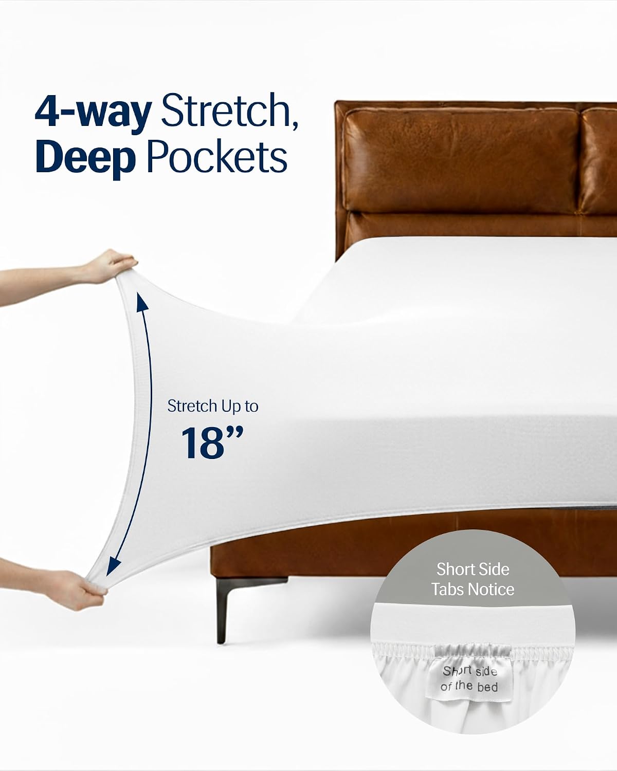 REST® Evercool®+ Starter Sheet Set, TwinXL Size, White, Breathable Bed Sheets for Hot Sleeper and Night Sweats, with Pillowcases, Ionic+ Self-Cleaning Silver Yarn for Sensitive Skin 3PCS No Flat Sheet