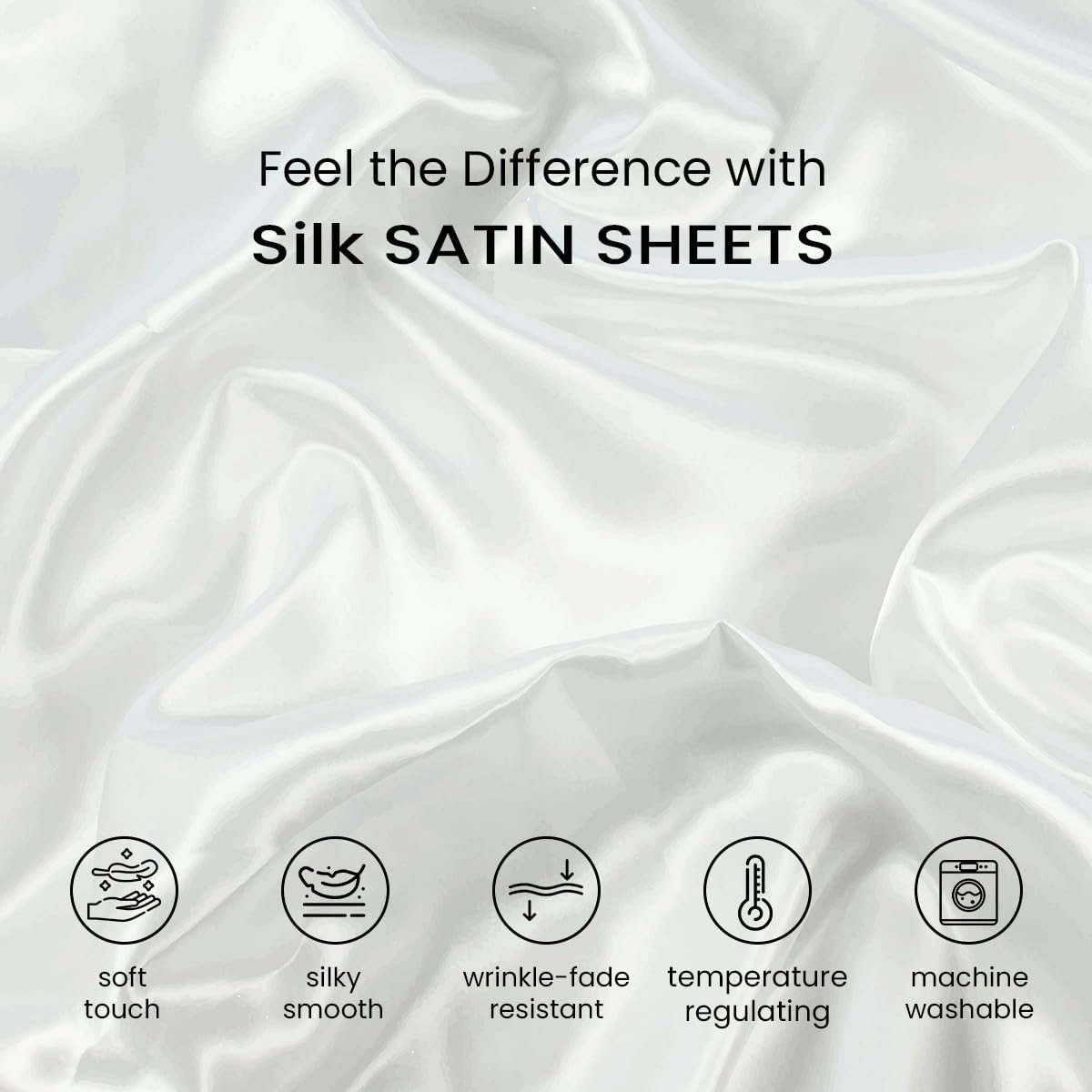 100% Pure Silk Sateen Sheet Set|7 Pc|Fitted Sheet Fits Upto 15' Deep Pocket Mattress|Flat Sheet Fitted Sheet Duvet Pillowcase Set|Wrinkle Free Fade Resistant (California King, Chocolate)