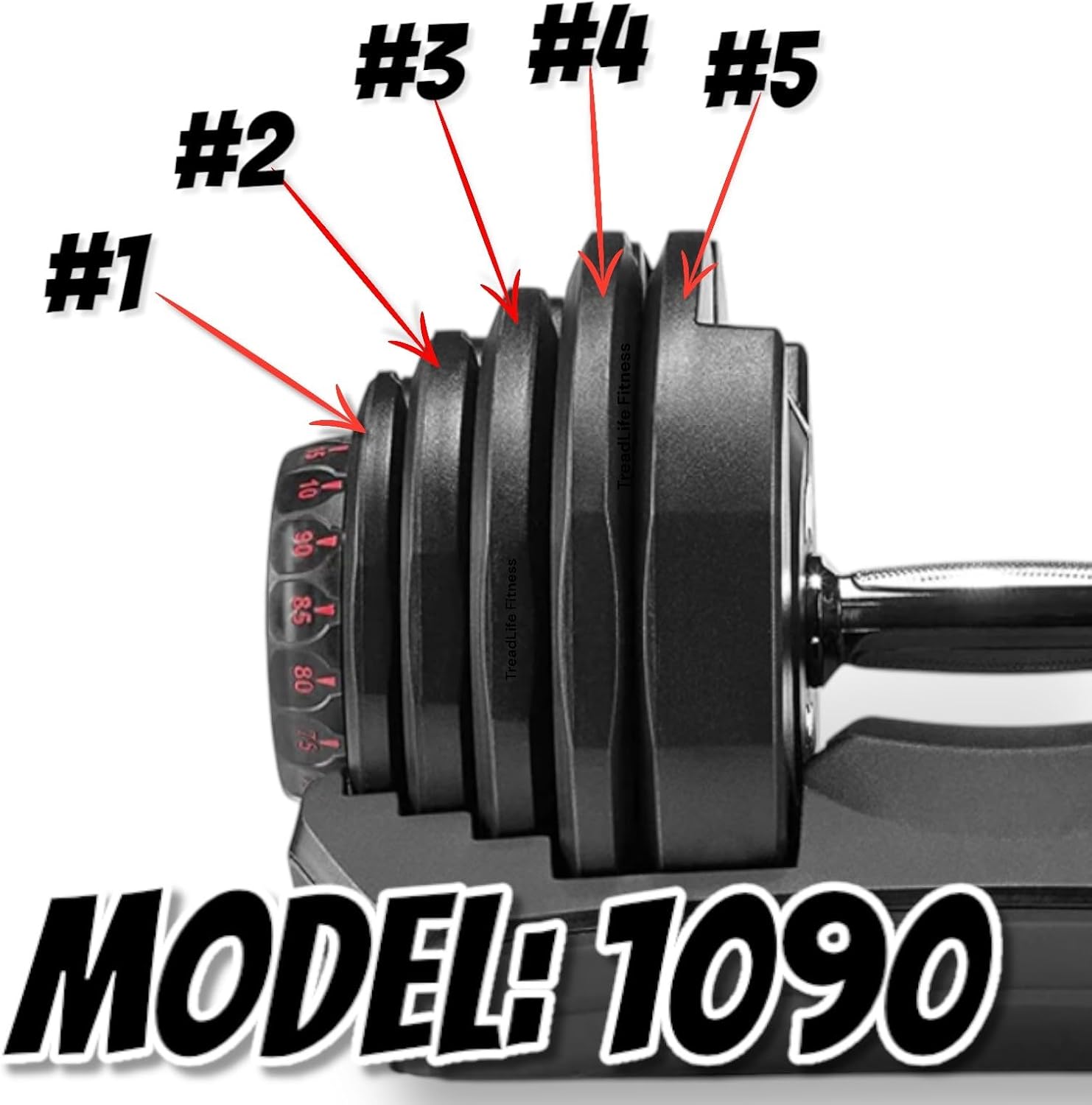 SelectTech 1090 Weight Plate - Replacement for Bowflex Model: 1090 Adjustable Dumbbells - (Choose your plate)