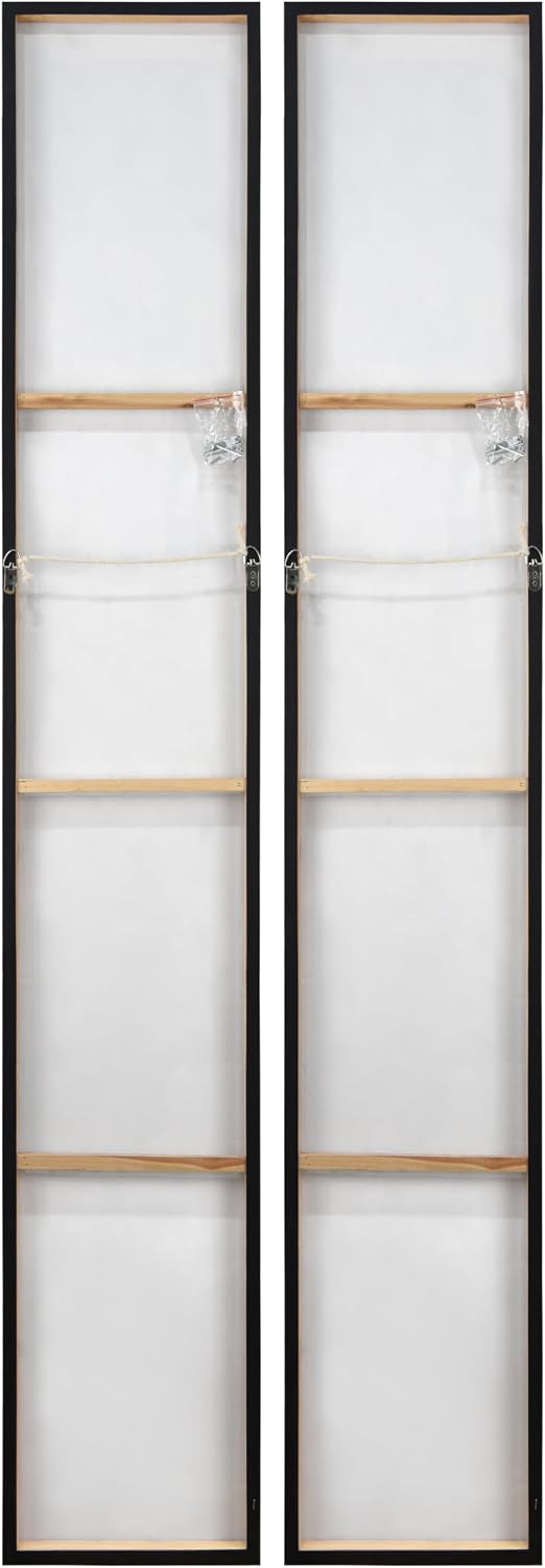 Empire Art Direct Abstract Wall Art Textured Hand Painted Canvas by Martin Edwards, Diptych, 72' x 12' each, Cosmopolitan