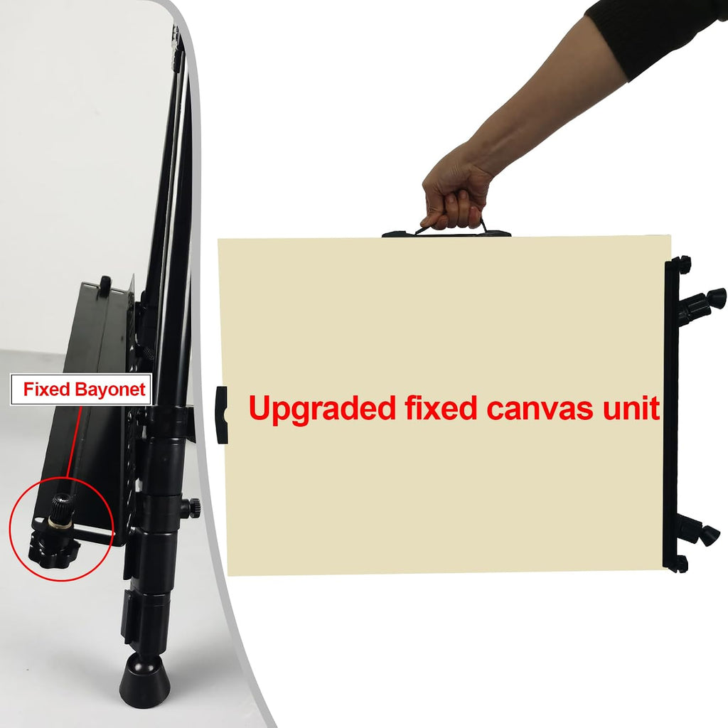 Art Easel for Painting and Display – 6pcs Adjustable Floor 66 Inch Folding Metal Easel Stand for Sign - Table Top Canvas Stand - Portable Drawing Paint Heavy Duty for Artist Adults Holder or Teen