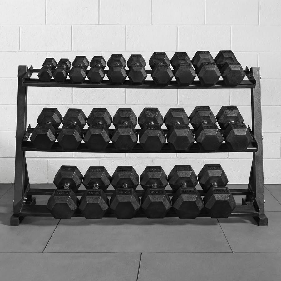 METIS Hex Dumbbells [Pair] | Premium Rubber-Coated Free Weights for Home & Gym Workouts | Full Set & Rack Available [5.5lbs – 110lbs]