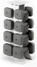 WeGym SafeGrip Square Dumbbells with Anti Slip Handles, Aesthetic Free Weights for Home Workouts, Stable Design Prevents Rolling during Floor Exercises - Set