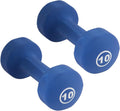 Neoprene Coated Fitbell Dumbbell (1LB to 10LB Pack of 1, 2, 4) | Dumbbell Set for Women & Men Durable Anti-Roll Anti-Slip Colour Blue | Ideal for Arm Rows Squats Chest Presses Bicep Curls