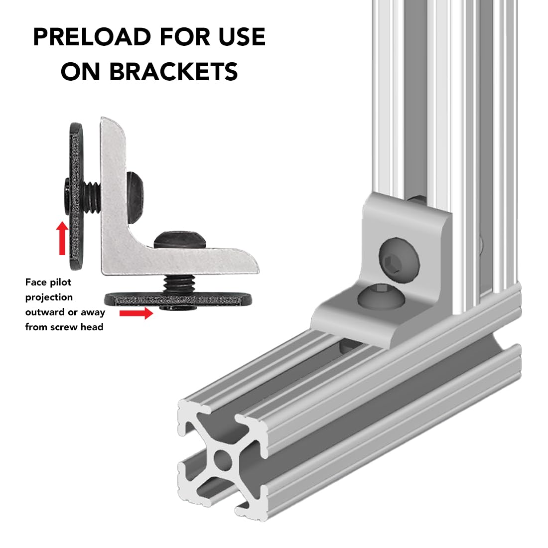 8020, 3275, 10 Series Steel 8-32 Centered Slide in Economy T Nuts Hardware Nuts for 1 Inch Aluminum Extrusions (500)