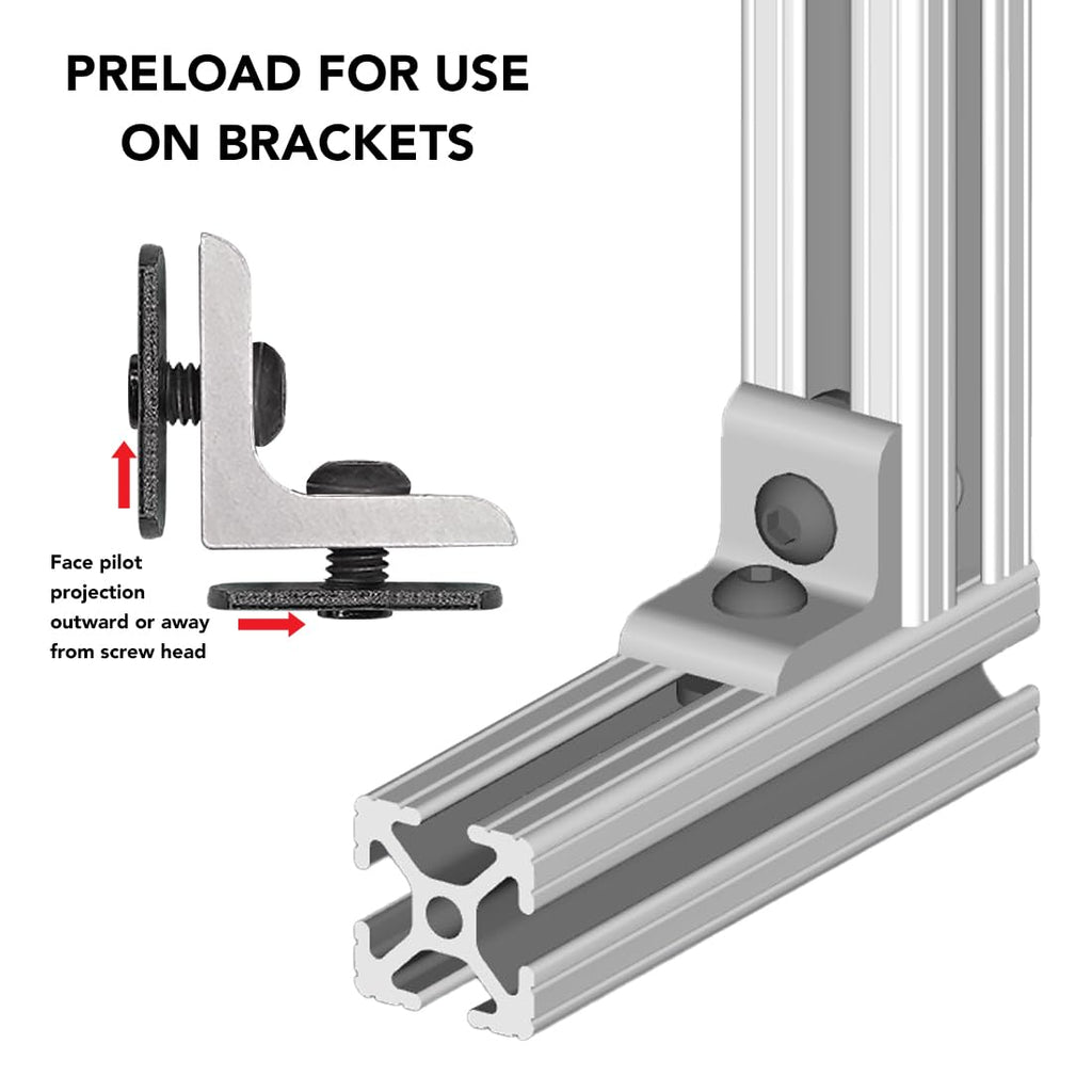 8020, 3275, 10 Series Steel 8-32 Centered Slide in Economy T Nuts Hardware Nuts for 1 Inch Aluminum Extrusions (2500)