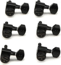 Graph Tech PRL-8721-B0 Ratio 6 In-Line Electric Guitar Locking Machine Heads - Mini Contemporary Style/Black Finish