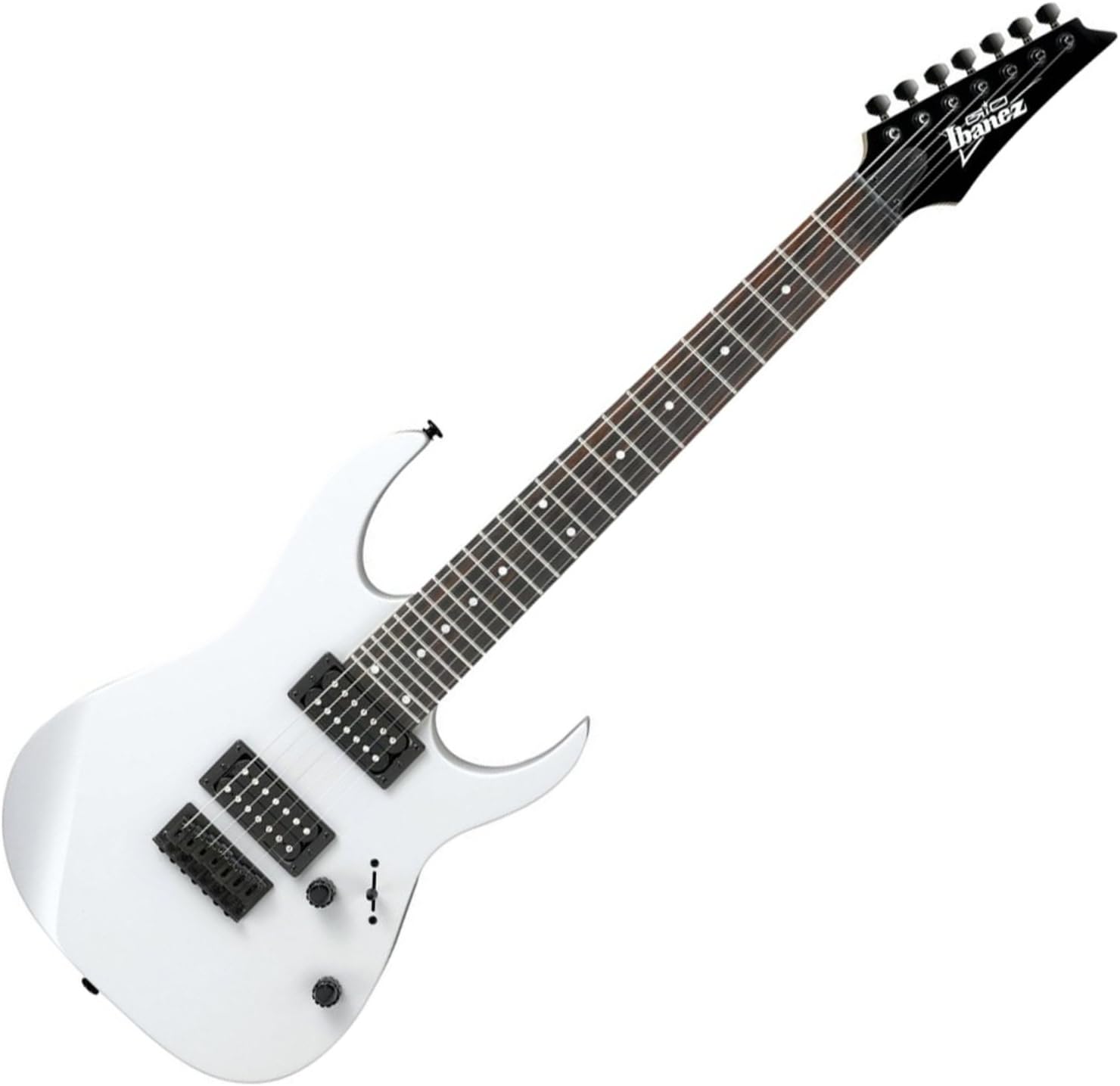 Ibanez GRG 7-String Solid-Body Electric Guitar, Right, White, Full
