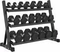Ritafer Hex Weight Dumbbell Set with Rack -350lbs/450lbs/550lbs Hand Weights for Strength Training (10-50 lbs) Rubber Iron Coated Dumbbells, Exercise & Fitness Equipment for Muscle Strength Training