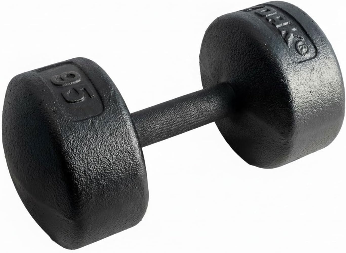 Legacy Solid Round Dumbbell Black – Heavy Duty Cast Iron Hand Weight with Knurled Ergonomic Grip for Strength Training, Muscle Toning, Home Gym Workout – 5 lb to 150 lb In Single & Pair