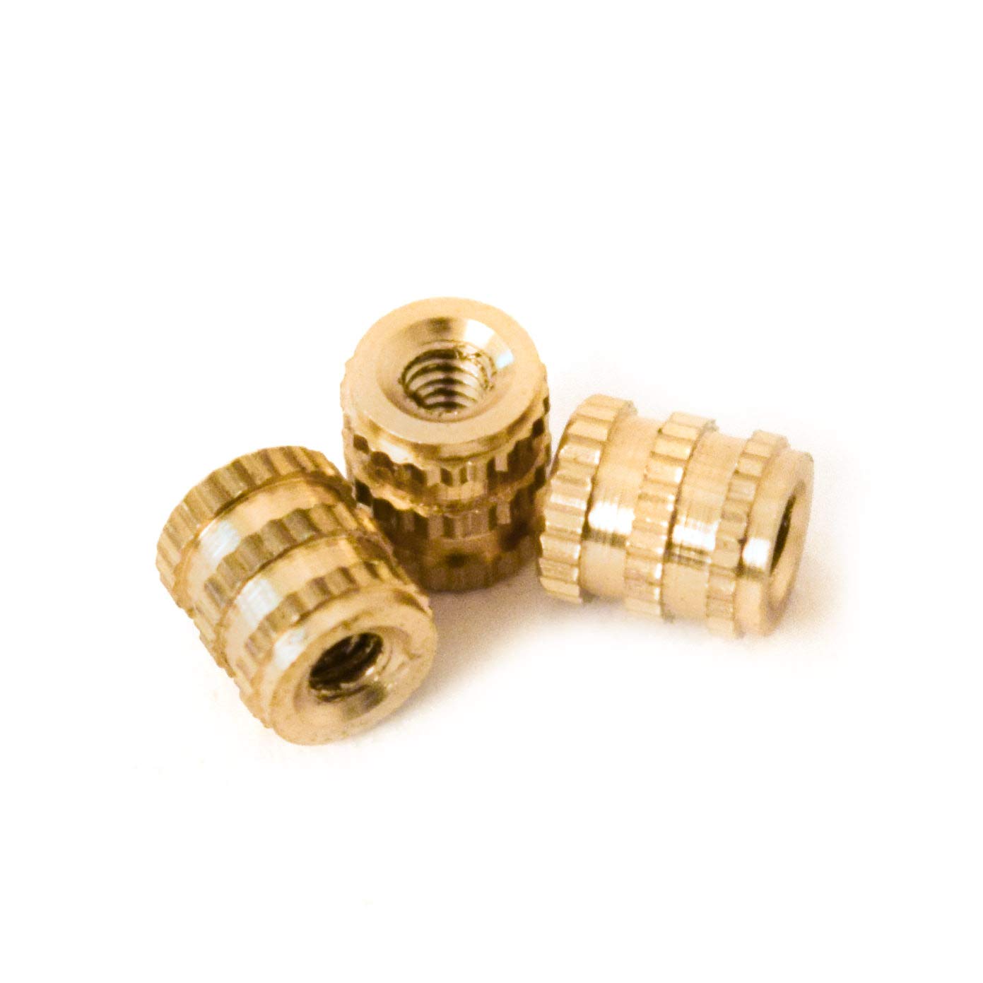 [ J&J Products ] M2 Brass Insert, 5 mm (Length), Female Thread, Press Fit or Injection Mold Type, 1000 pcs