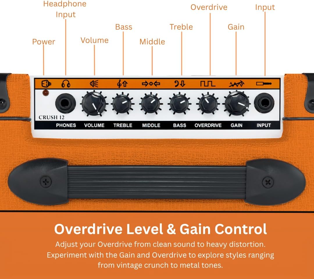 Orange Crush 12 12W 6' Guitar Amplifier and Speaker Combo,