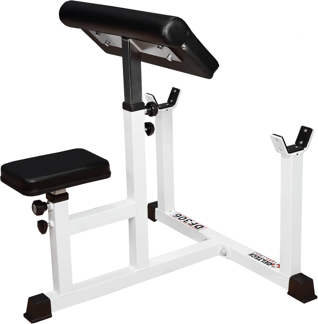 DF306 Preacher Curl Bench in White Color