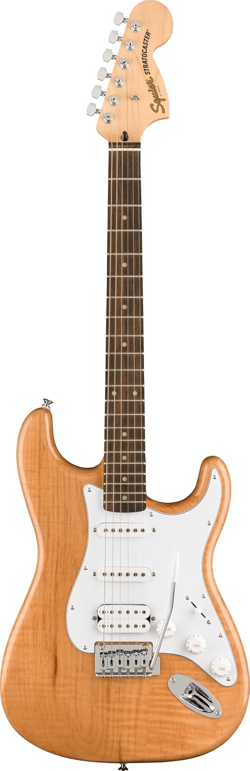 Squier Affinity Series FSR Stratocaster Electric Guitar, Natural, Laurel Fingerboard