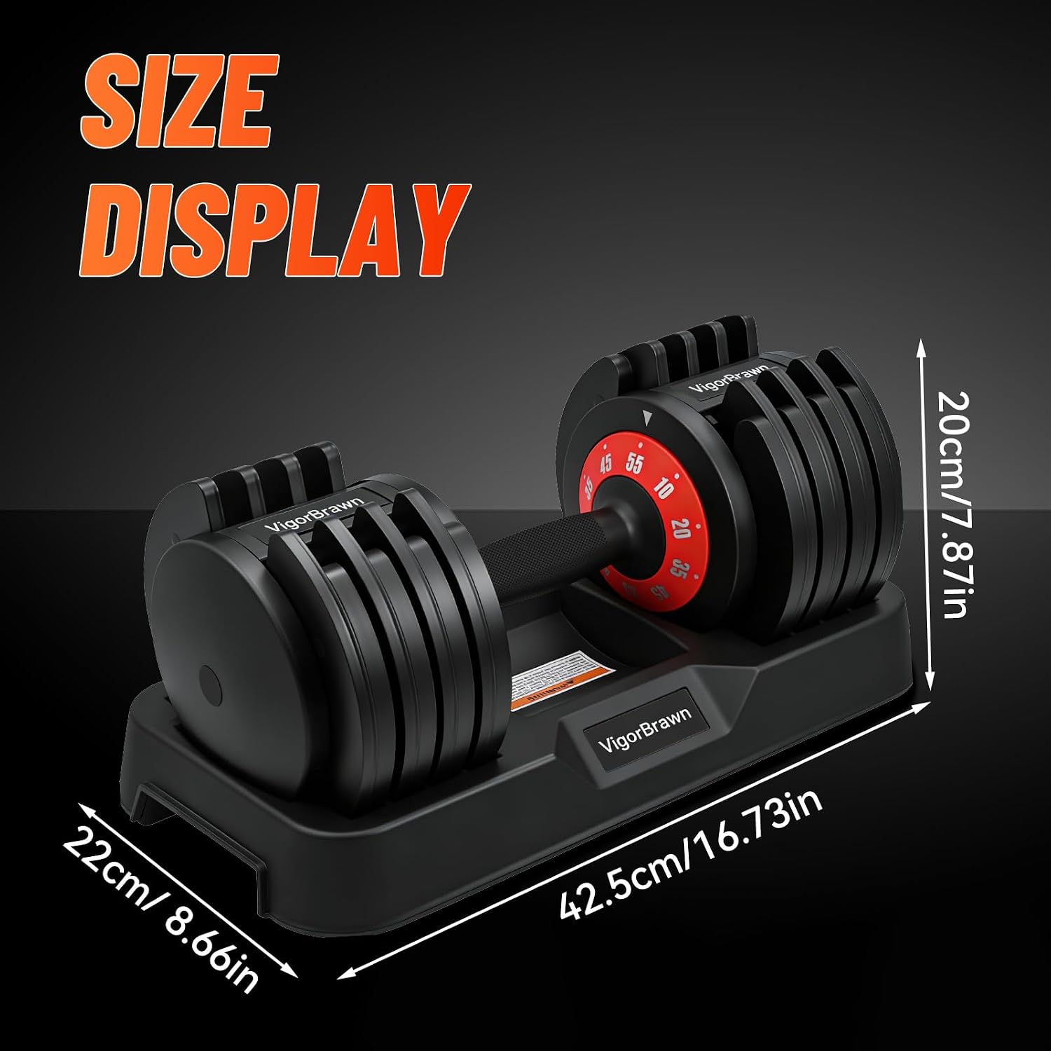 Adjustable Dumbbell Set, 2-in-1 Weights with Anti-Slip Handle, Fast Weight Adjustment for Home Gym, Strength Training, Single/Pair with Tray