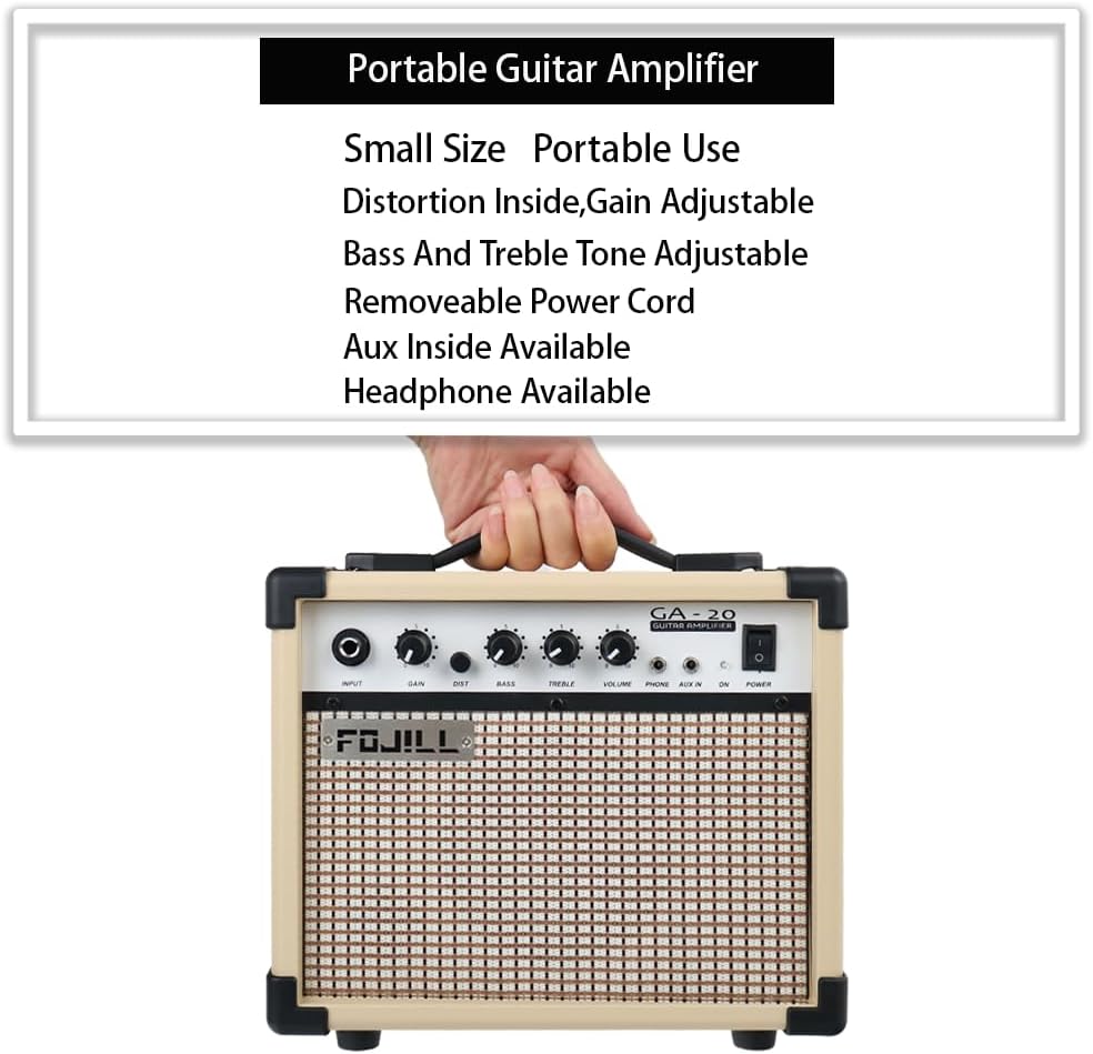 Fojill 39 Inch Electric Guitar Kit Set Beginner Starter Combo Package Bundle 20W Amplifier Amp Accessory Padded gig Bag,Picks, Cable,Strap,Extra Strings