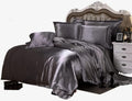 Yarns of Cotton 3 PC All Season Silky Super Soft Comforter Set Luxurious Bedding Set - (1 Comforter, 2 Pillow Cases) King/Dark Grey