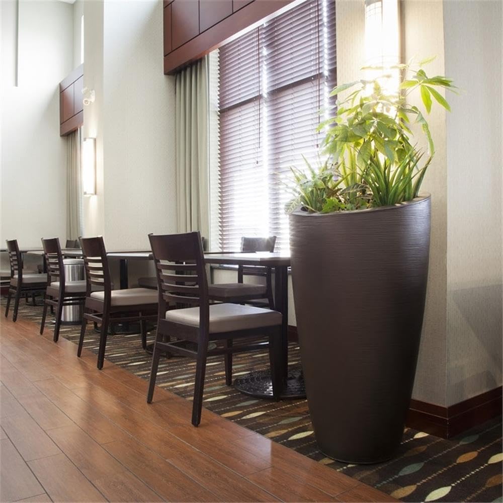 Mayne Modesto 42-Inch Tall Planter – Weather-Resistant Planter for Flowers – Durable Indoor/Outdoor Design for Patio, Porch, or Entryway