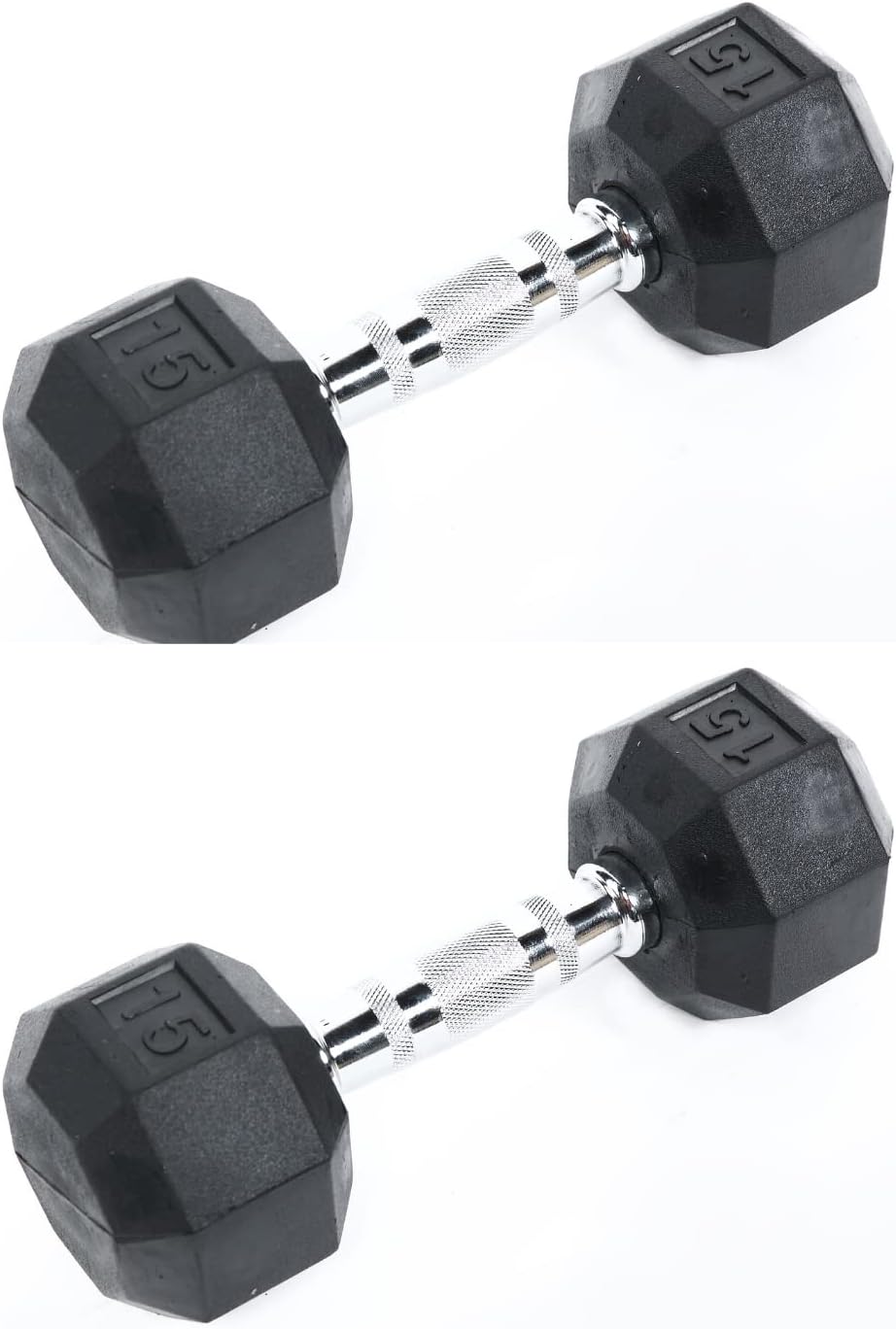 Ader Rubber Coated Hex Dumbbell Set 5-25 lbs