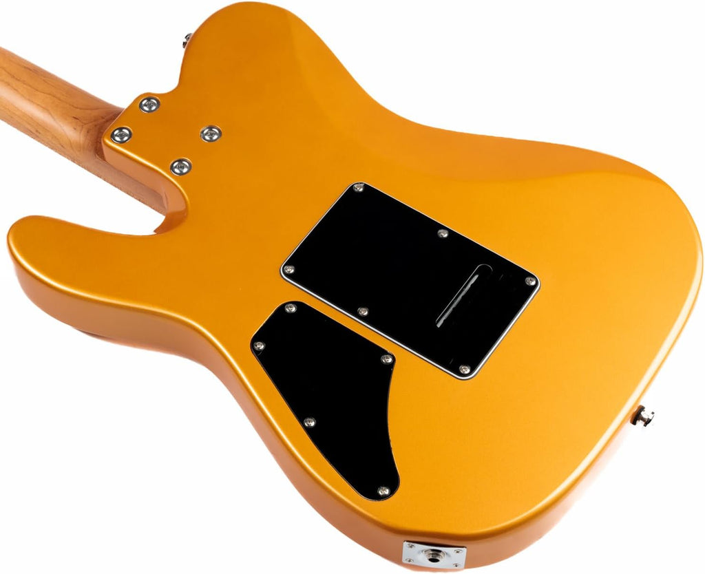 EART TL-380 6 String Solid-Body Electric Guitar Roasted Mahogany Body Maple Neck, Available in Gloss Finishes,Right