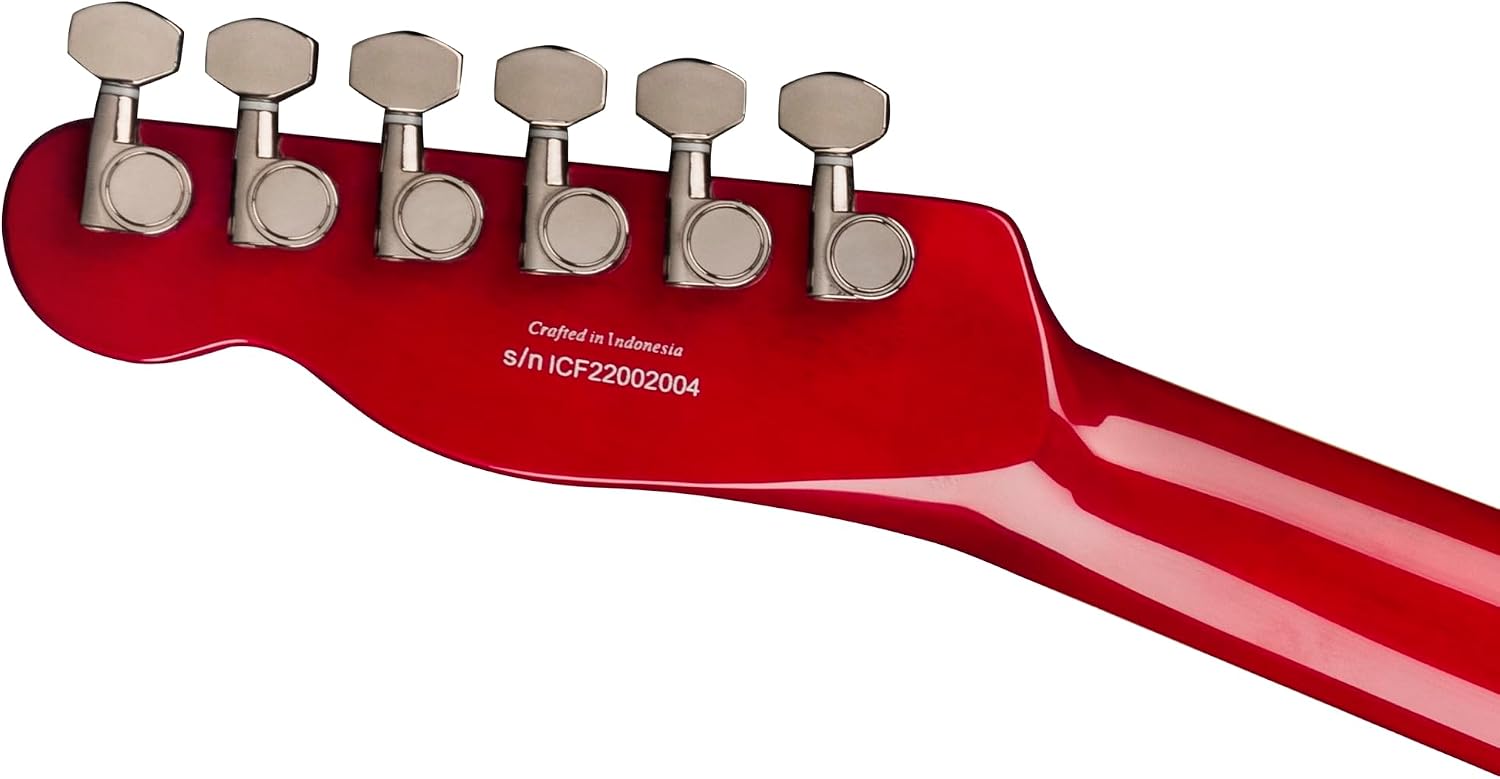 Fender Custom Telecaster FMT HH Electric Guitar, Features Seymour Duncan '59/Pearly Gates Humbuckers with Coil Tap, with 2-Year Warranty, Crimson Red Transparent