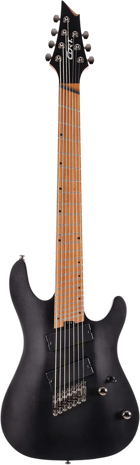 Cort KX307MSOPBK KX Series Multi Scale 7 String Electric Guitar, Open Pore Black