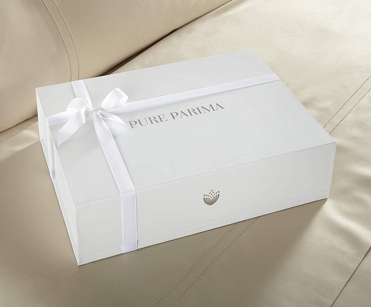 Pure Parima Yalda Sheet Set – 100% Certified Egyptian Cotton, Double-Hem Stitch, Twin, Ivory