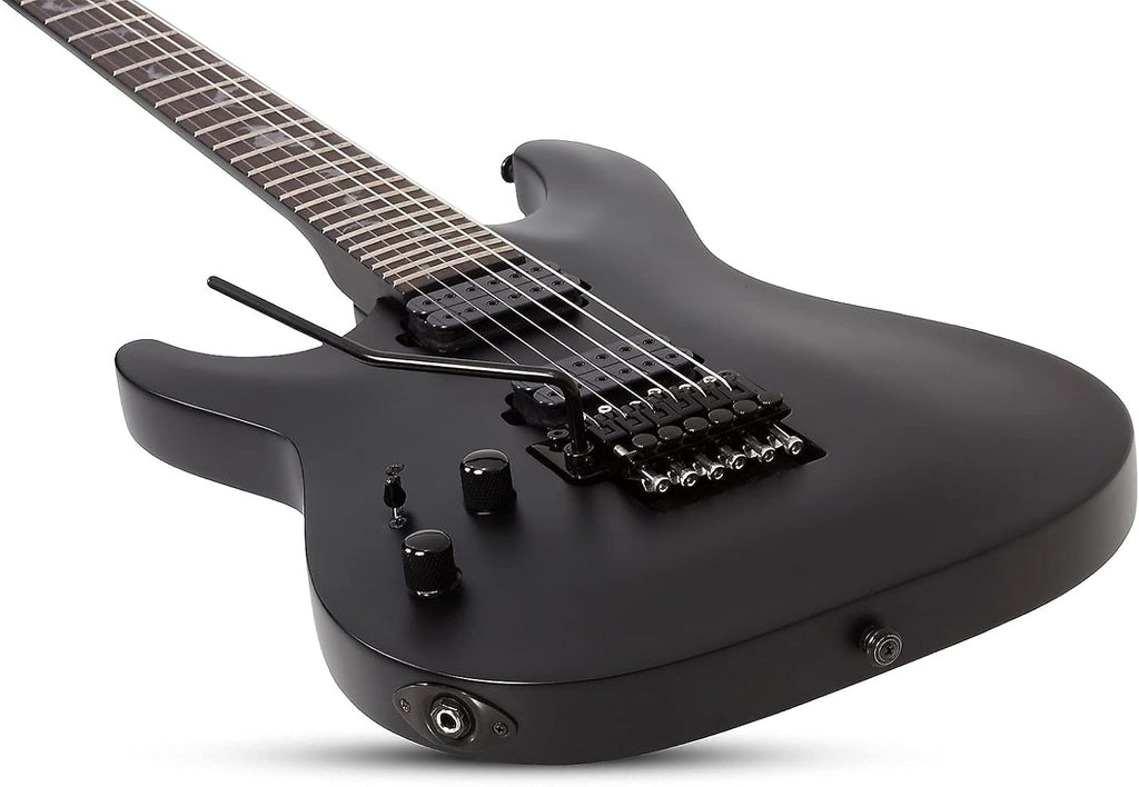 Schecter Damien-6 FR LH Left-Handed Electric Guitar - Satin Black