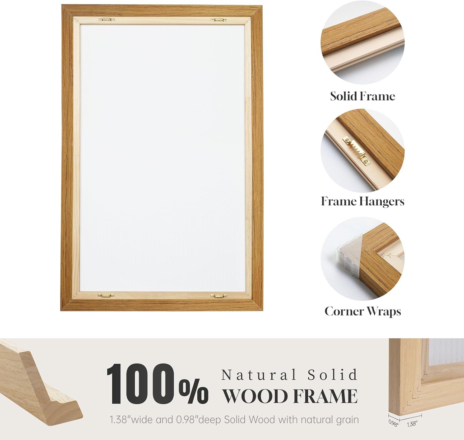 Large Framed Neutral Vintage Wall Art for Living Room, 3 Piece Retro Rustic Tree Ring Prints Canvas Artwork for Walls, Nature Paintings Pictures for Bedroom Hallway Home Office Wall Decor, 24x36 Inch