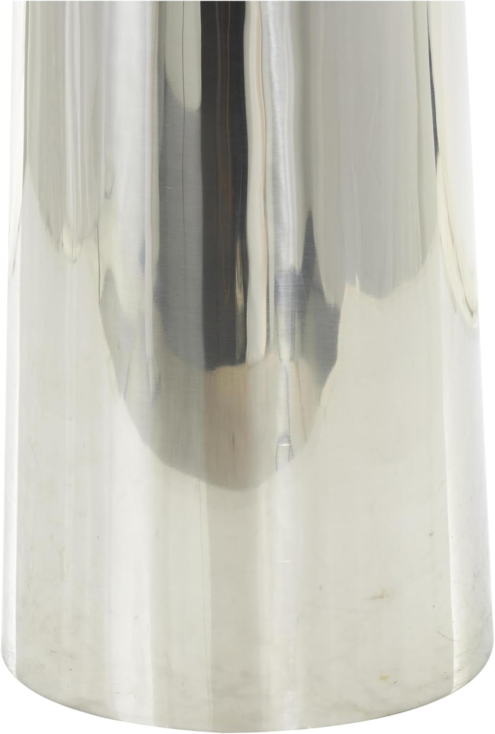 Deco 79 Stainless Steel Metal Decorative Vase Minimalistic Tall Floor Cone Centerpiece Vase, Flower Vase for Home Decoration 9' x 9' x 48', Silver