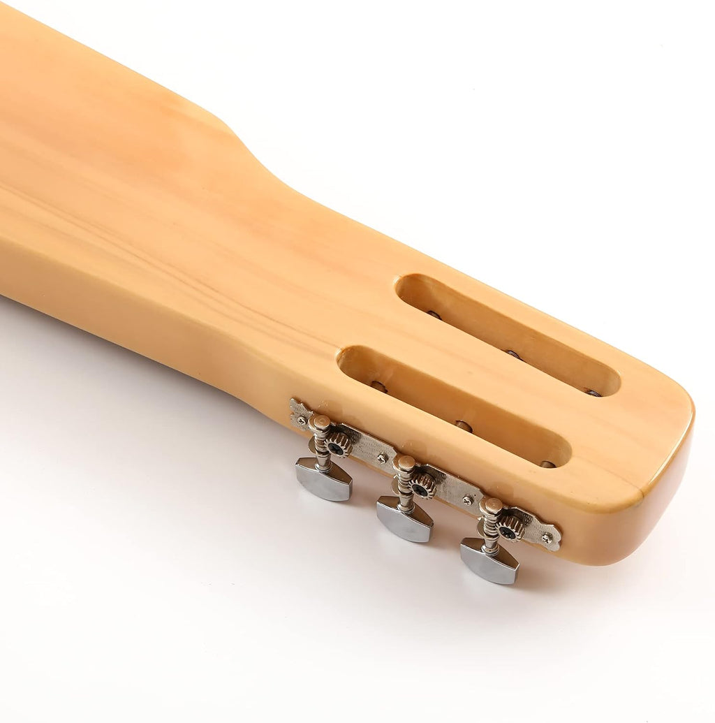 Batking Lap Steel Guitar 6 String Slotted Head Stock Electric Slide Guitars Natural Color