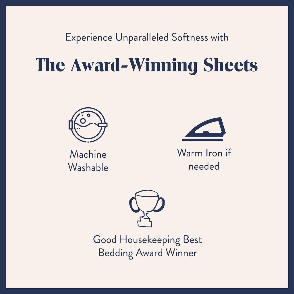Brooklinen Luxury Sateen 4 Piece Sheet Set - 100% Cotton Bed Sheets, Soft & Durable Cali King Size Sheet Set in Fresh Moss, Oeko-TEX Certified Bedding Set, 1 Fitted Sheet, 1 Flat Sheet, 2 Pillowcases
