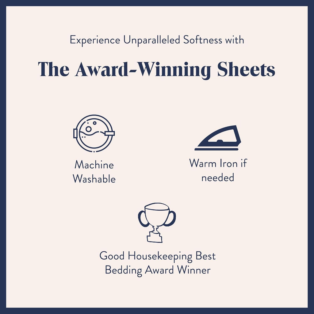 Brooklinen Luxury Sateen 4 Piece Sheet Set - 100% Cotton Bed Sheets, Durable California King Size Sheets Set in Slate Grey, Oeko-TEX Certified Bedding Set, 1 Fitted Sheet, 1 Flat Sheet, 2 Pillowcases