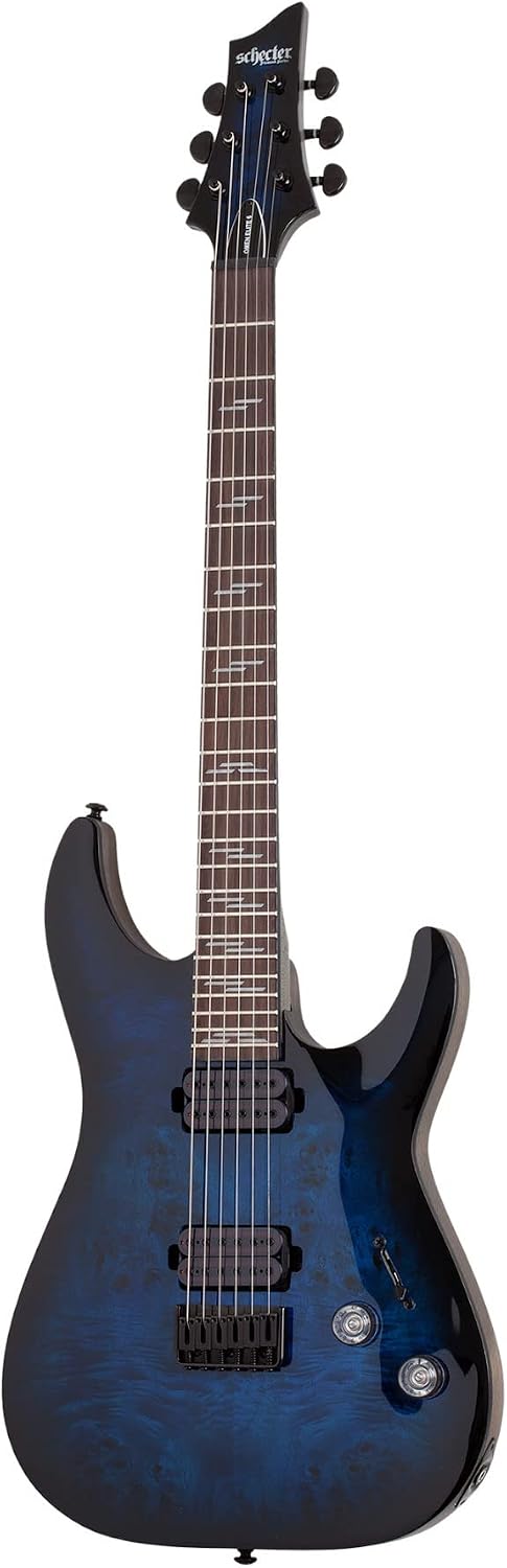 Schecter Omen Elite-6 Electric Guitar - See Thru Blue Burst