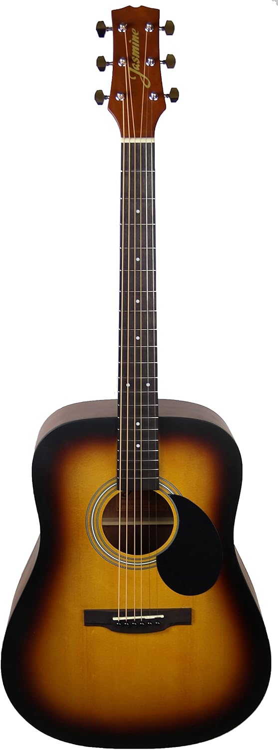 Jasmine 6 String Acoustic Guitar, Right, Matte Sunburst, (S35-SB)