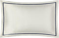 LILYSILK 100% Silk Border Pleats Pillowcase for Hair and Skin Contrast Color Envelope Closure Pillow Case Queen Blue