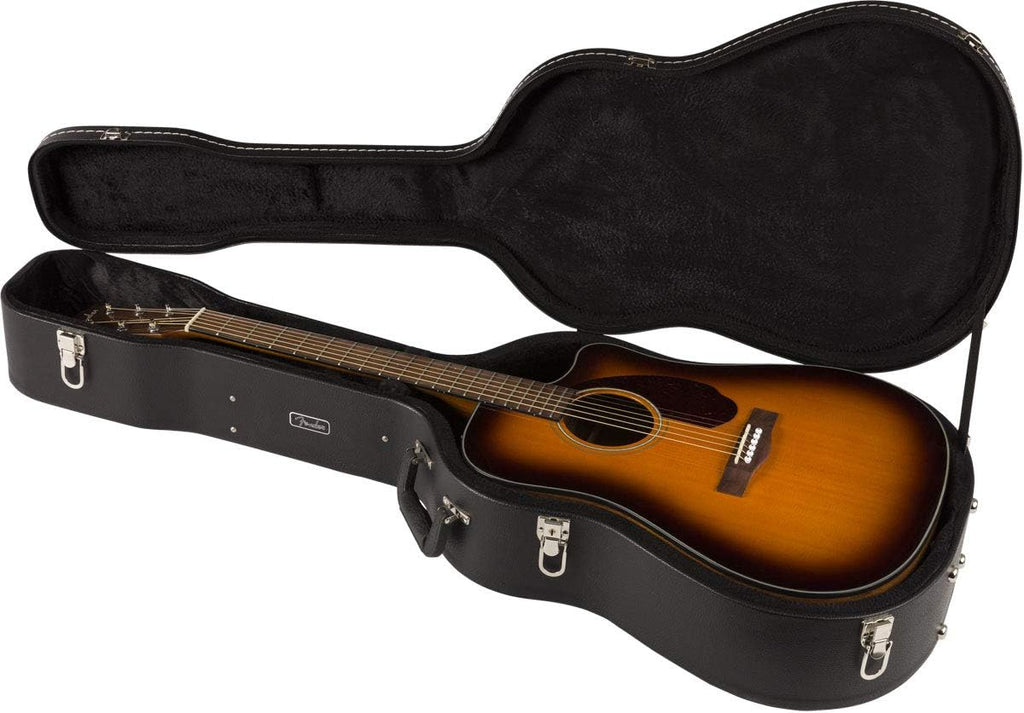 Fender CD-140SCE Dreadnought Cutaway Acoustic Electric Guitar, with 2-Year Warranty, Fishman Pickup and Preamp System, Sunburst, with Case