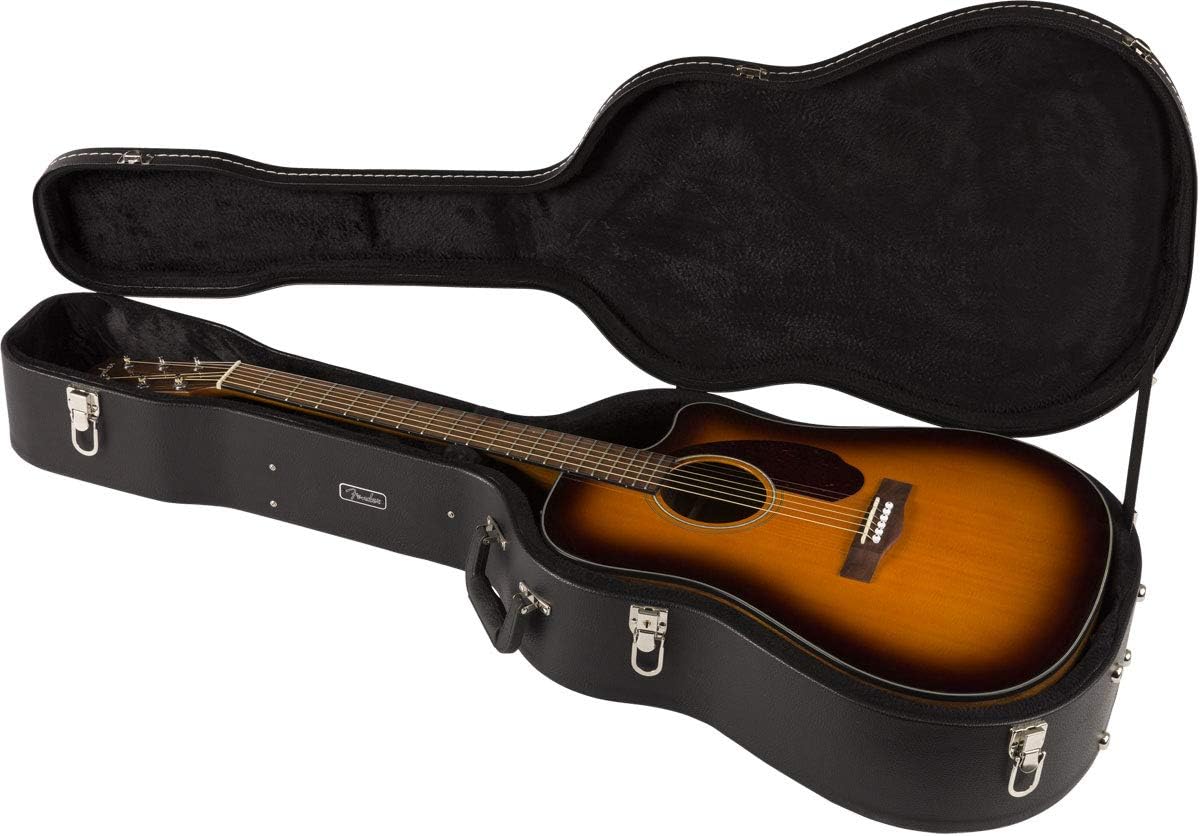 Fender CD-140SCE Dreadnought Cutaway Acoustic Electric Guitar, with 2-Year Warranty, Fishman Pickup and Preamp System, Sunburst, with Case