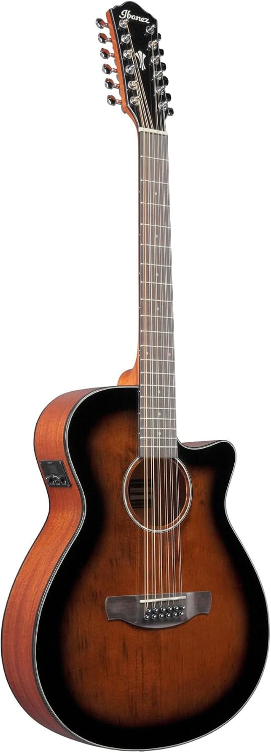 Ibanez AEG5012 12-string Acoustic-electric Guitar - Dark Violin Sunburst