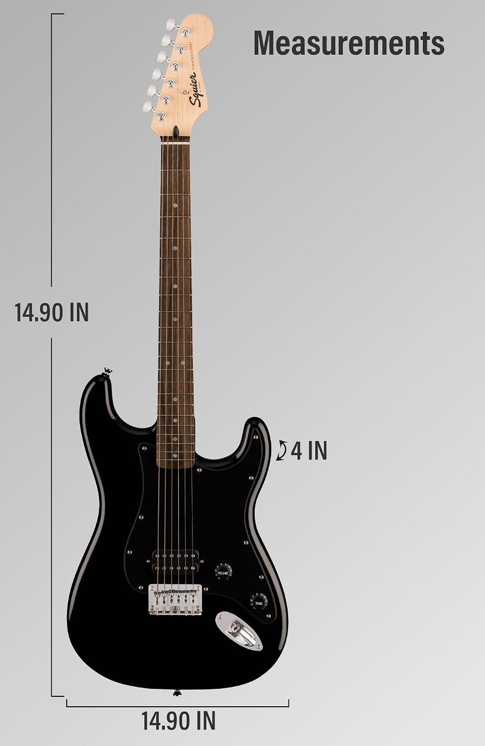 Fender Squier Sonic Stratocaster HT H - Black Bundle with Frontman 10G Amp, Tuner, Strap, Cable, Picks, and Austin Bazaar Guitar DVD