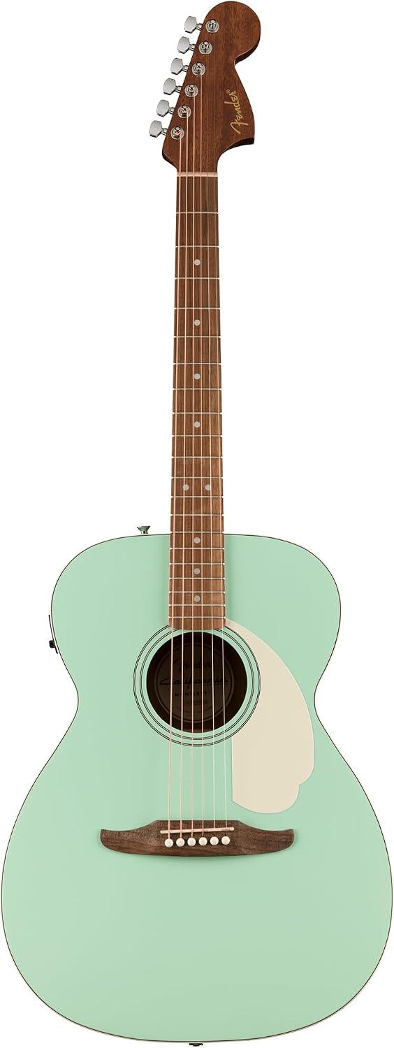 Fender California Standard Monterey E Acoustic-Electric Guitar - Surf Green Bundle with Gig Bag, Tuner, Strap, Strings, Picks, and Austin Bazaar Instructional DVD