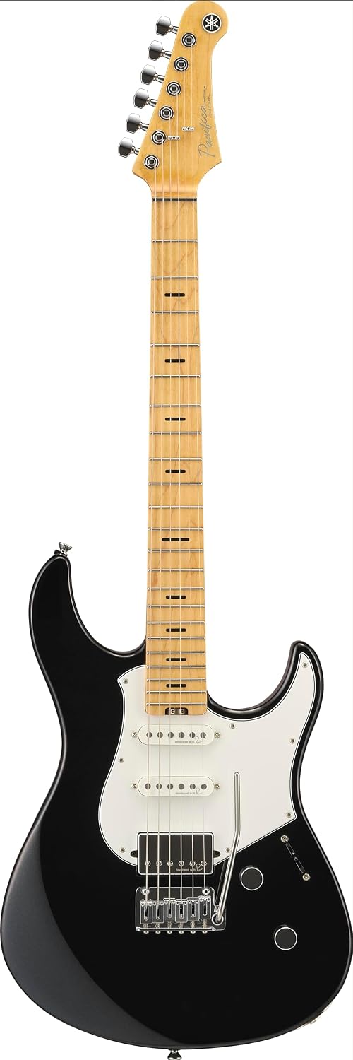 Yamaha Pacifica Professional Electric Guitar Maple Fingerboard With Hardshell Case, Black Metallic