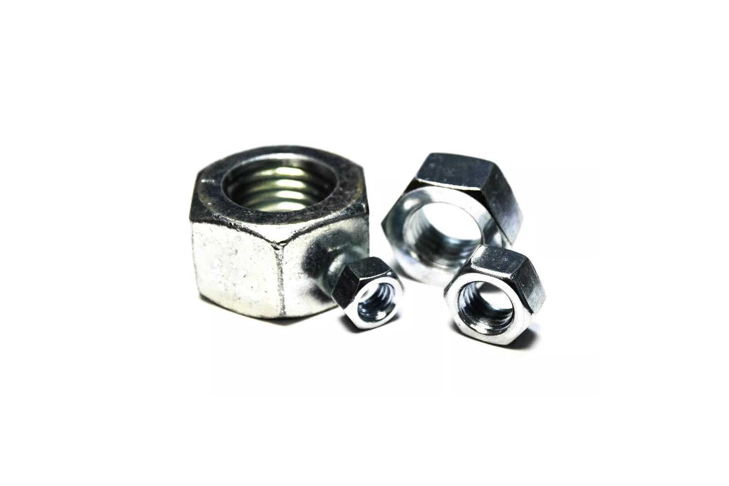 10 Pcs 2'-4 1/2 Heavy Hex Nuts Structural Zinc Fasteners Screws Set