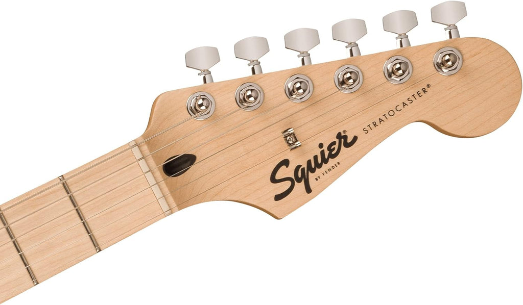 Fender Squier Sonic Stratocaster HSS - Tahitian Coral Bundle with Frontman 10G Amp, Tuner, Strap, Cable, Picks, and Austin Bazaar Guitar DVD