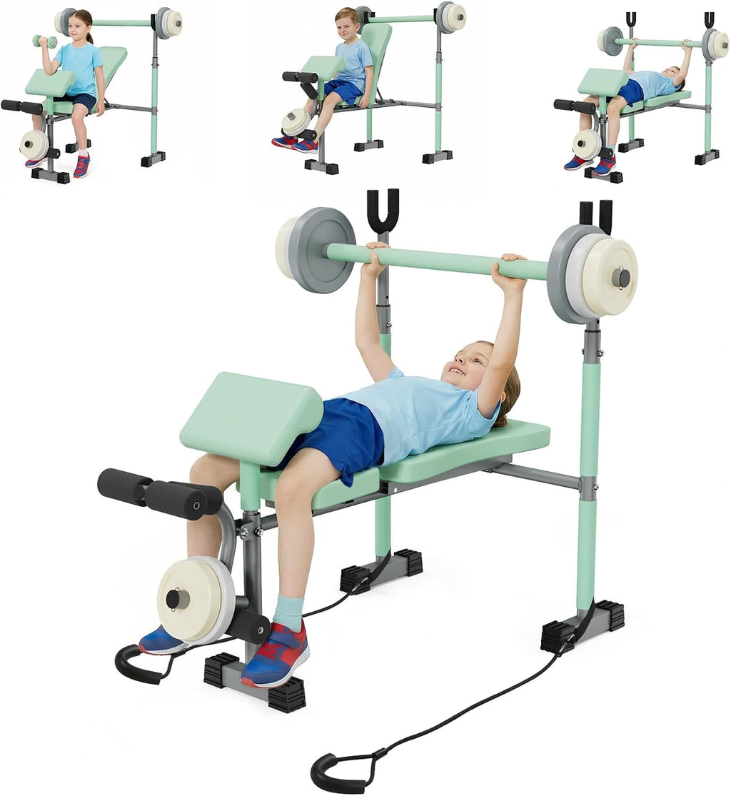 Kids Workout Equipment, Adjustable Weight Set, Kids Exercise Equipment for Home Gym Fitness & Exercise, Workout Fitness Set for Home Gym