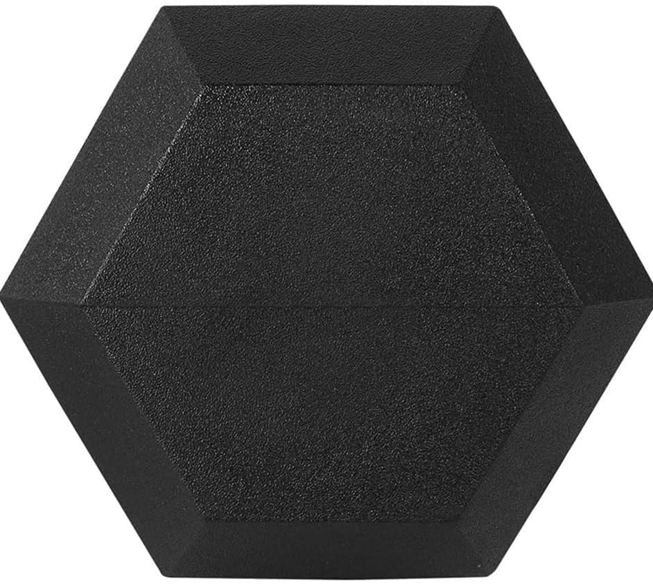 Barbell Rubber encased Hex Dumbbell Weights with Metal Handles for Strength Training, Full Body Workout. Sold as a Pairs