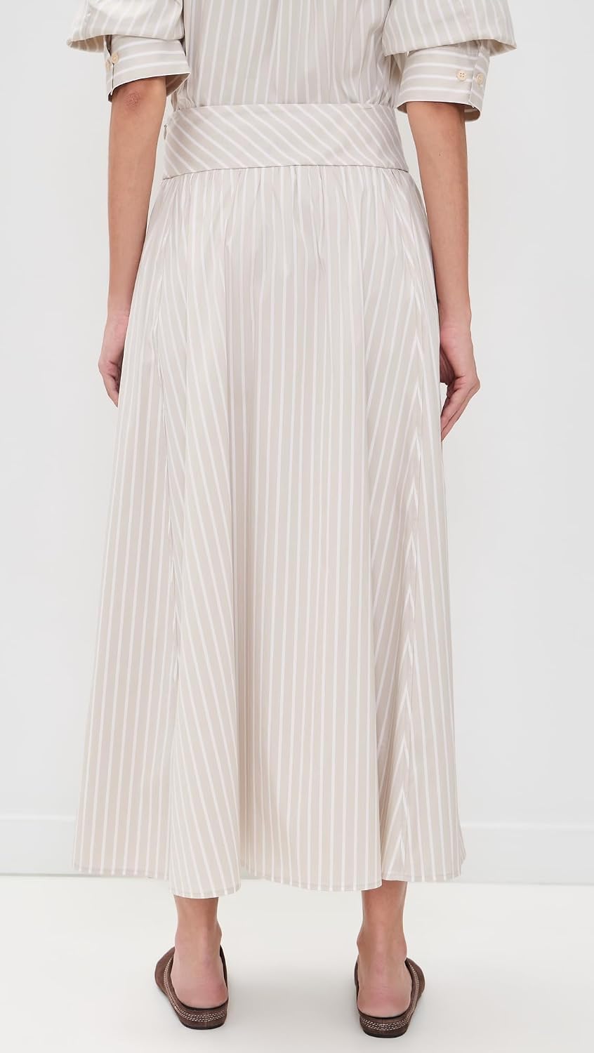 Theory Women's A-Line Stripe Skirt